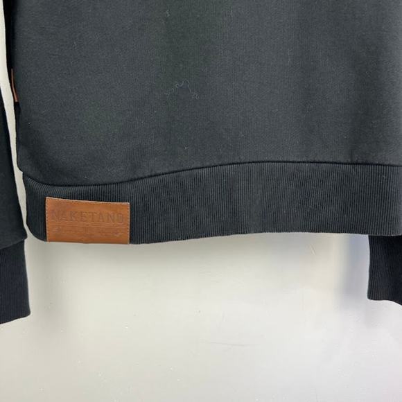 Naketano Black Athletic high neck hoodie pull over sweatshirt size small - Picture 8 of 10
